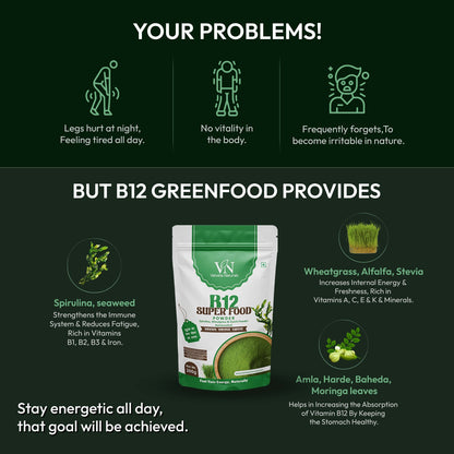 B12 SuperFood Powder-Supports Energy Levels, Digestive Health & Vitamin B12 Balance